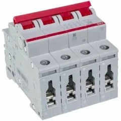 Рубильник модульный ABB 4П 40А рычаг красный трехфазный SHD204/40 (выключатель нагрузки) 2CDD274111R0040