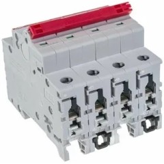 Рубильник модульный ABB 4П 50А рычаг красный трехфазный SHD204/50 (выключатель нагрузки) 2CDD274111R0050