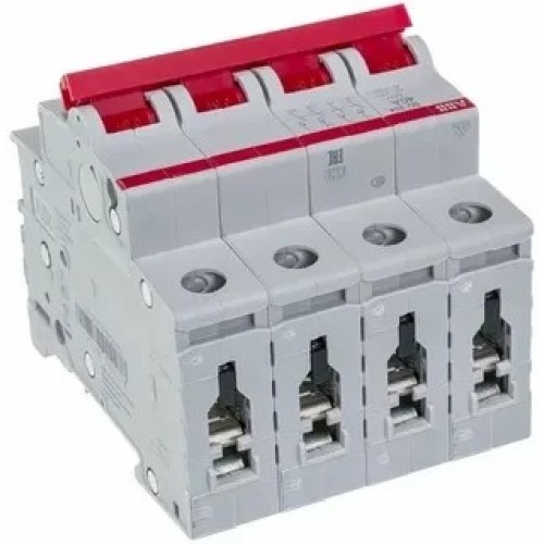 ABB SHD204 Рубильник 4P 63A рычаг красный