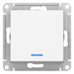 ATLASDESIGN 1-кл ПЕРЕКЛЮЧАТЕЛЬ с подсветкой, сх.6а, 10АХ, механизм, БЕЛЫЙ, ATN000163