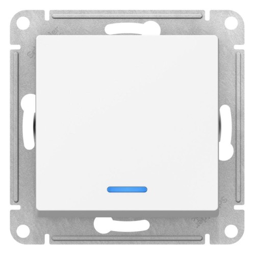 ATLASDESIGN 1-кл ПЕРЕКЛЮЧАТЕЛЬ с подсветкой, сх.6а, 10АХ, механизм, БЕЛЫЙ, ATN000163