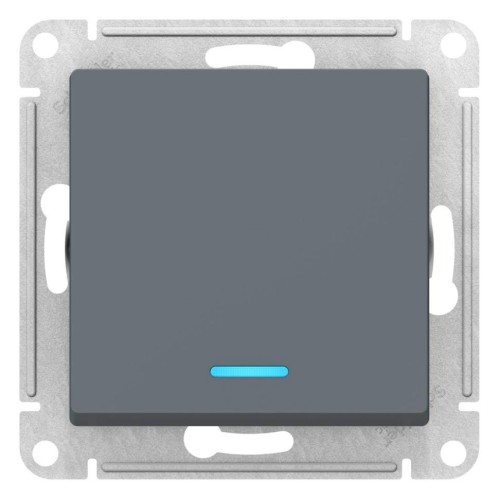 ATLASDESIGN 1-кл ПЕРЕКЛЮЧАТЕЛЬ с подсветкой, сх.6а, 10АХ, механизм, ГРИФЕЛЬ, ATN000763