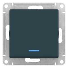 ATLASDESIGN 1-кл ПЕРЕКЛЮЧАТЕЛЬ с подсветкой, сх.6а, 10АХ, механизм, ИЗУМРУД, ATN000863