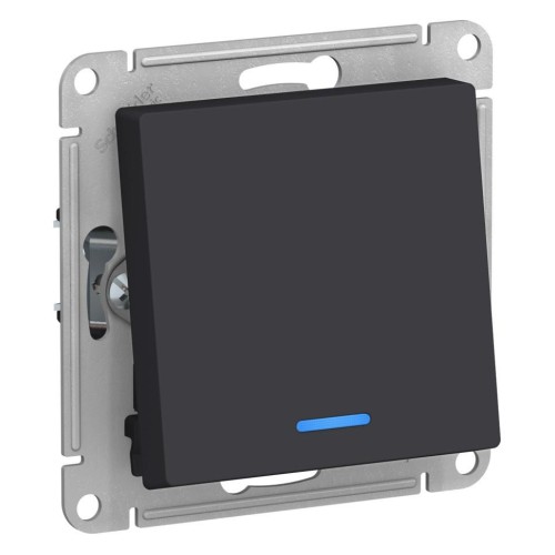 ATLASDESIGN 1-кл ПЕРЕКЛЮЧАТЕЛЬ с подсветкой, сх.6а, 10АХ, механизм, КАРБОН, ATN001063