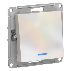 ATLASDESIGN 1-кл ПЕРЕКЛЮЧАТЕЛЬ с подсветкой, сх.6а, 10АХ, механизм, ЖЕМЧУГ, ATN000463