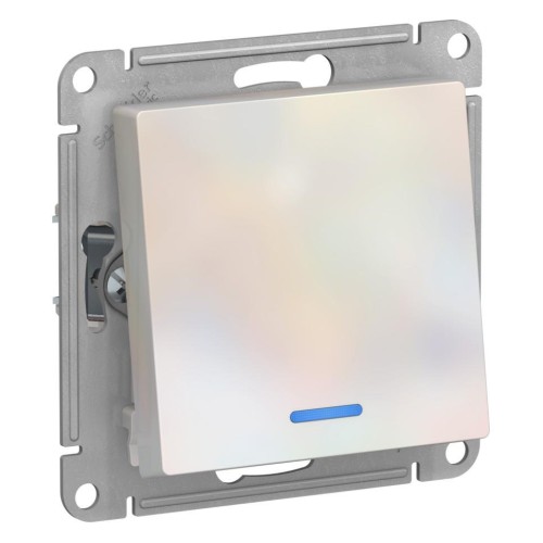 ATLASDESIGN 1-кл ПЕРЕКЛЮЧАТЕЛЬ с подсветкой, сх.6а, 10АХ, механизм, ЖЕМЧУГ, ATN000463