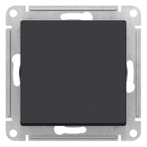 ATLASDESIGN 1-клавишный ВЫКЛЮЧАТЕЛЬ 2-полюсный, 10А, мех., КАРБОН, ATN001021