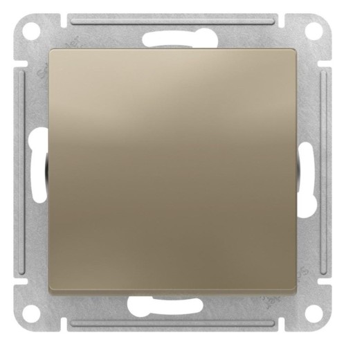 ATLASDESIGN 1-клавишный ВЫКЛЮЧАТЕЛЬ 2-полюсный, 10А, мех., ШАМПАНЬ, ATN000521