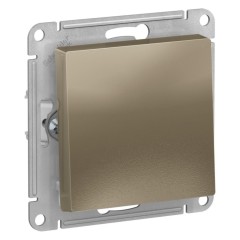 ATLASDESIGN 1-клавишный ВЫКЛЮЧАТЕЛЬ 2-полюсный, 10А, мех., ШАМПАНЬ, ATN000521