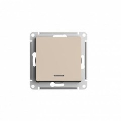 ATLASDESIGN 1-клавишный ВЫКЛЮЧАТЕЛЬ с подсветкой, сх.1а, 10АХ, мех., ПЕСОЧНЫЙ, ATN001213