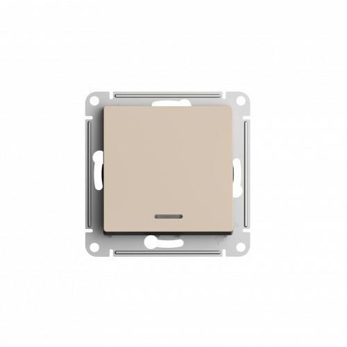 ATLASDESIGN 1-клавишный ВЫКЛЮЧАТЕЛЬ с подсветкой, сх.1а, 10АХ, мех., ПЕСОЧНЫЙ, ATN001213
