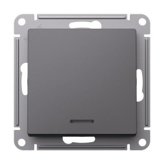 ATLASDESIGN 1-клавишный ВЫКЛЮЧАТЕЛЬ с подсветкой, сх.1а, 10АХ, механизм, БАЗАЛЬТ, ATN001413