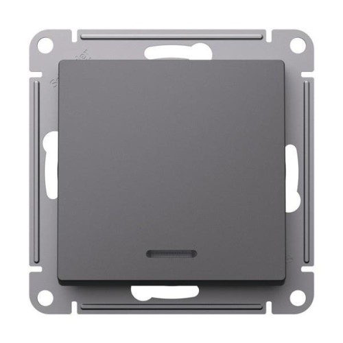 ATLASDESIGN 1-клавишный ВЫКЛЮЧАТЕЛЬ с подсветкой, сх.1а, 10АХ, механизм, БАЗАЛЬТ, ATN001413