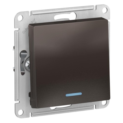 ATLASDESIGN 1-клавишный ВЫКЛЮЧАТЕЛЬ с подсветкой, сх.1а, 10АХ, механизм, МОККО, ATN000613