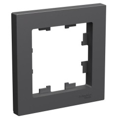 ATLASDESIGN 1-постовая РАМКА, БАЗАЛЬТ, ATN001401