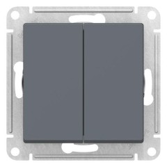 ATLASDESIGN 2-клавишная кнопка, сх.2, 10А, механизм, ГРИФЕЛЬ, ATN000717