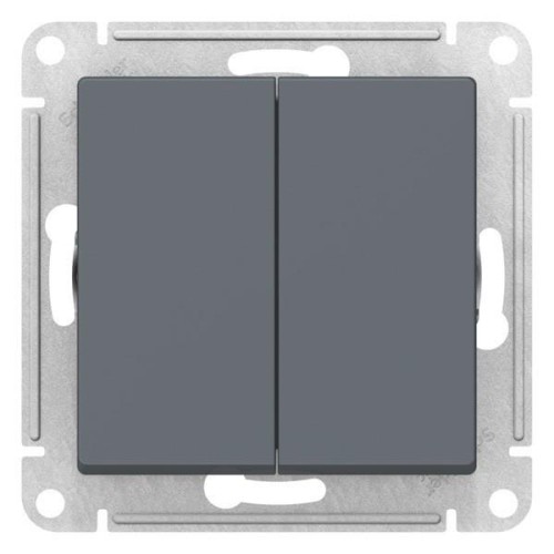 ATLASDESIGN 2-клавишная кнопка, сх.2, 10А, механизм, ГРИФЕЛЬ, ATN000717