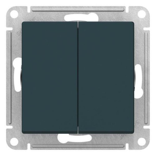 ATLASDESIGN 2-клавишная кнопка, сх.2, 10А, механизм, ИЗУМРУД, ATN000817