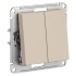 ATLASDESIGN 2-клавишная кнопка, сх.2, 10А, механизм, ПЕСОЧНЫЙ, ATN001217