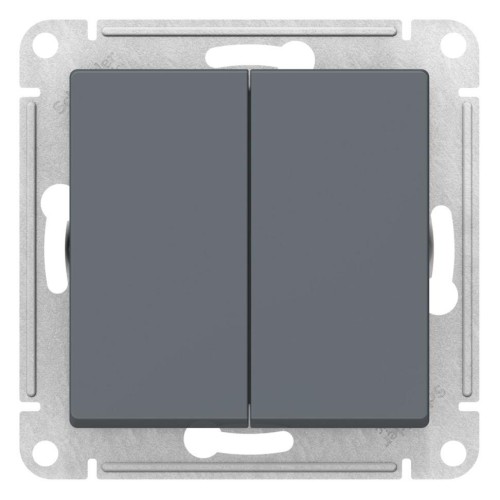 ATLASDESIGN 2-клавишный ПЕРЕКЛЮЧАТЕЛЬ, сх.6, 10АХ, механизм, ГРИФЕЛЬ, ATN000765