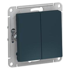 ATLASDESIGN 2-клавишный ПЕРЕКЛЮЧАТЕЛЬ, сх.6, 10АХ, механизм, ИЗУМРУД, ATN000865