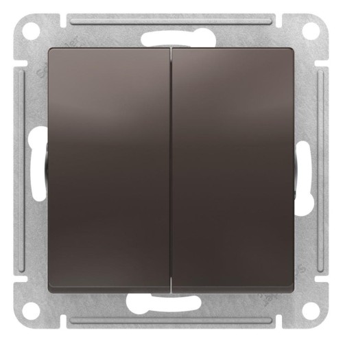 ATLASDESIGN 2-клавишный ВЫКЛЮЧАТЕЛЬ, сх.5, 10АХ, механизм, МОККО, ATN000651