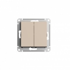 ATLASDESIGN 2-клавишный ВЫКЛЮЧАТЕЛЬ, сх.5, 10АХ, механизм, ПЕСОЧНЫЙ, ATN001251
