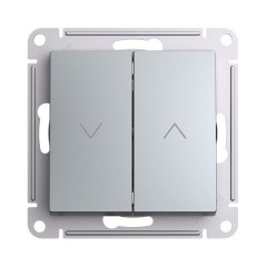 ATLASDESIGN 2-клавишный ВЫКЛЮЧАТЕЛЬ ЖАЛЮЗИ, 10А, мех., АЛЮМИНИЙ, ATN000319