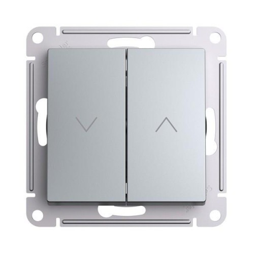 ATLASDESIGN 2-клавишный ВЫКЛЮЧАТЕЛЬ ЖАЛЮЗИ, 10А, мех., АЛЮМИНИЙ, ATN000319