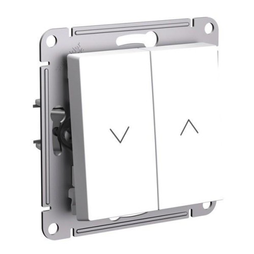 ATLASDESIGN 2-клавишный ВЫКЛЮЧАТЕЛЬ ЖАЛЮЗИ, 10А, мех., БЕЛЫЙ, ATN000119