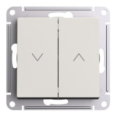 ATLASDESIGN 2-клавишный ВЫКЛЮЧАТЕЛЬ ЖАЛЮЗИ, 10А, мех., БЕЖЕВЫЙ, ATN000219