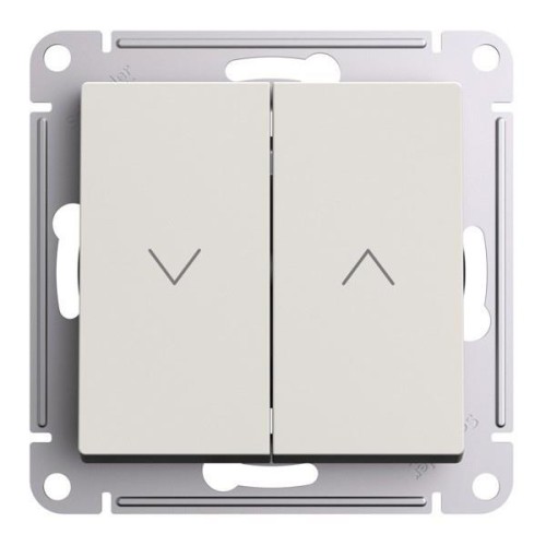 ATLASDESIGN 2-клавишный ВЫКЛЮЧАТЕЛЬ ЖАЛЮЗИ, 10А, мех., БЕЖЕВЫЙ, ATN000219