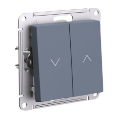 ATLASDESIGN 2-клавишный ВЫКЛЮЧАТЕЛЬ ЖАЛЮЗИ, 10А, мех., ГРИФЕЛЬ, ATN000719