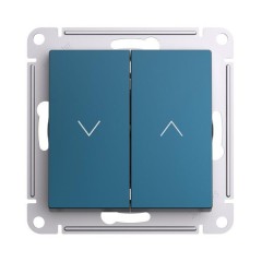 ATLASDESIGN 2-клавишный ВЫКЛЮЧАТЕЛЬ ЖАЛЮЗИ, 10А, мех., ИЗУМРУД, ATN000819