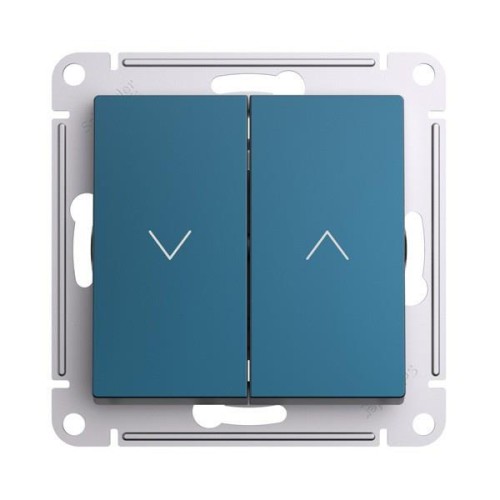 ATLASDESIGN 2-клавишный ВЫКЛЮЧАТЕЛЬ ЖАЛЮЗИ, 10А, мех., ИЗУМРУД, ATN000819