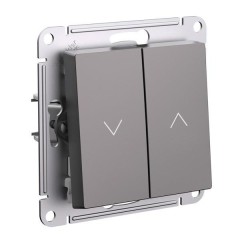 ATLASDESIGN 2-клавишный ВЫКЛЮЧАТЕЛЬ ЖАЛЮЗИ, 10А, мех., МОККО, ATN000619