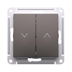 ATLASDESIGN 2-клавишный ВЫКЛЮЧАТЕЛЬ ЖАЛЮЗИ, 10А, мех., МОККО, ATN000619