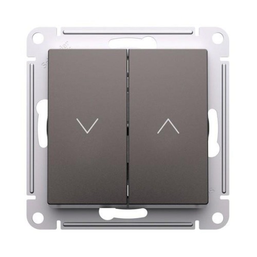 ATLASDESIGN 2-клавишный ВЫКЛЮЧАТЕЛЬ ЖАЛЮЗИ, 10А, мех., МОККО, ATN000619