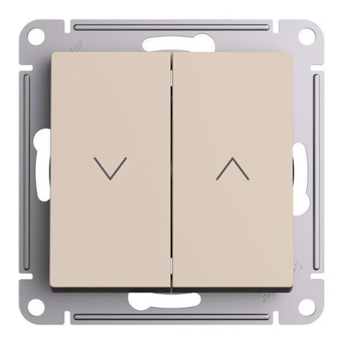 ATLASDESIGN 2-клавишный ВЫКЛЮЧАТЕЛЬ ЖАЛЮЗИ, 10А, мех., ПЕСОЧНЫЙ, ATN001219