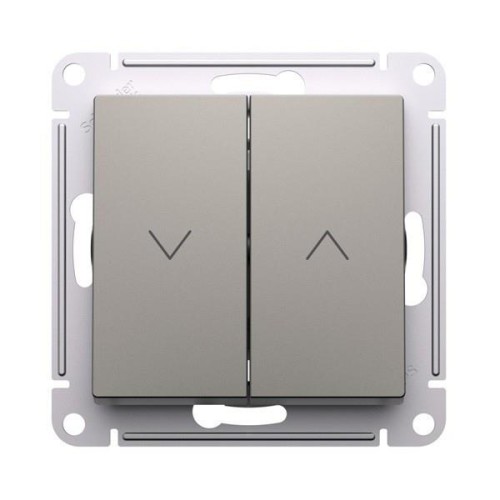 ATLASDESIGN 2-клавишный ВЫКЛЮЧАТЕЛЬ ЖАЛЮЗИ, 10А, мех., ШАМПАНЬ, ATN000519