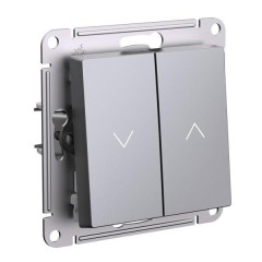 ATLASDESIGN 2-клавишный ВЫКЛЮЧАТЕЛЬ ЖАЛЮЗИ, 10А, мех., СТАЛЬ, ATN000919