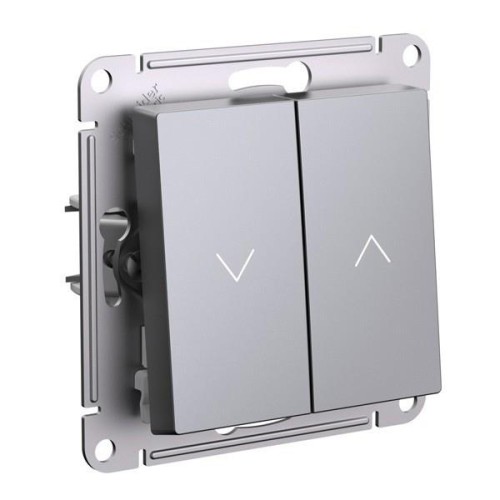 ATLASDESIGN 2-клавишный ВЫКЛЮЧАТЕЛЬ ЖАЛЮЗИ, 10А, мех., СТАЛЬ, ATN000919