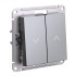 ATLASDESIGN 2-клавишный ВЫКЛЮЧАТЕЛЬ ЖАЛЮЗИ, 10А, мех., СТАЛЬ, ATN000919