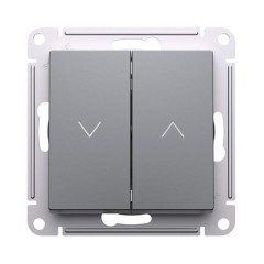 ATLASDESIGN 2-клавишный ВЫКЛЮЧАТЕЛЬ ЖАЛЮЗИ, 10А, мех., СТАЛЬ, ATN000919