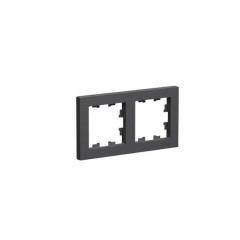 ATLASDESIGN 2-постовая РАМКА, универсальная, БАЗАЛЬТ, ATN001402