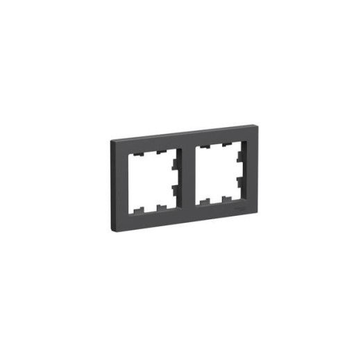 ATLASDESIGN 2-постовая РАМКА, универсальная, БАЗАЛЬТ, ATN001402