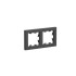 ATLASDESIGN 2-постовая РАМКА, универсальная, БАЗАЛЬТ, ATN001402