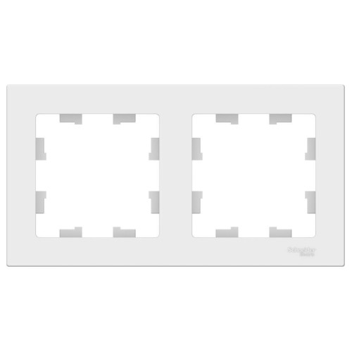 ATLASDESIGN 2-постовая РАМКА, универсальная, БЕЛЫЙ, ATN000102