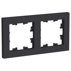 ATLASDESIGN 2-постовая РАМКА, универсальная, КАРБОН, ATN001002