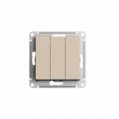 ATLASDESIGN 3-клавишный ВЫКЛЮЧАТЕЛЬ, сх.1+1+1, 10АХ, механизм, ПЕСОЧНЫЙ, ATN001231